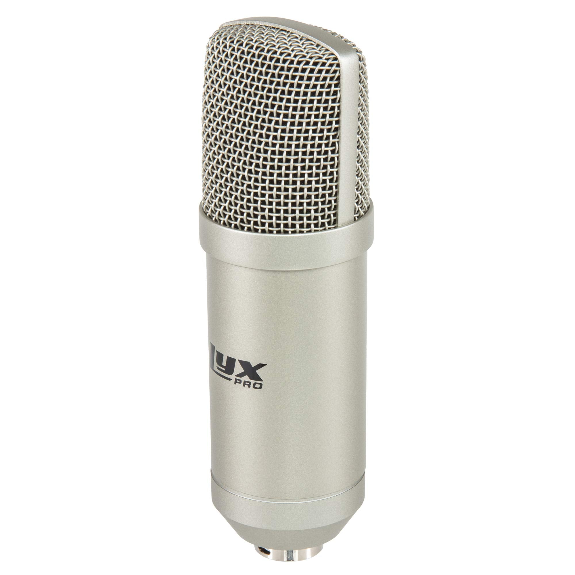 LyxPro Condenser Microphone for Studio, Vocals, Instruments, Podcasting and Professional Recordings with Shockmount, Mic Stand,